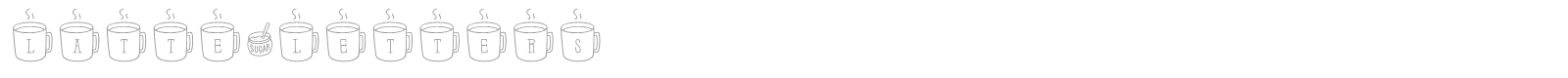 Latte Letters font preview